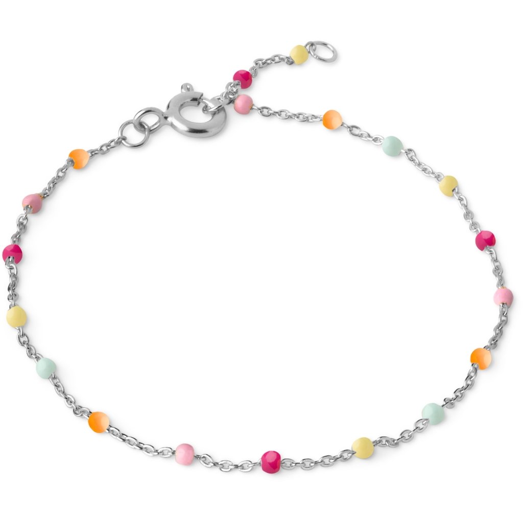 Enamel Bracelet Lola Rainbow Silver